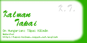 kalman tapai business card